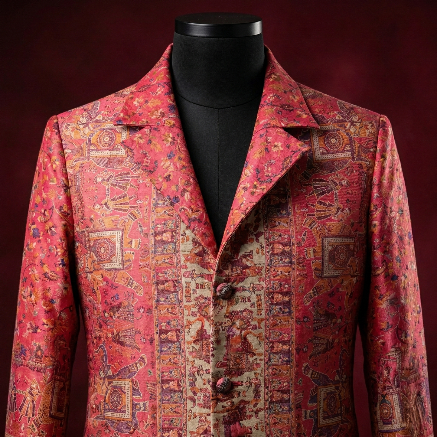 Heritage Tapestry Tailored A-Line Overcoat