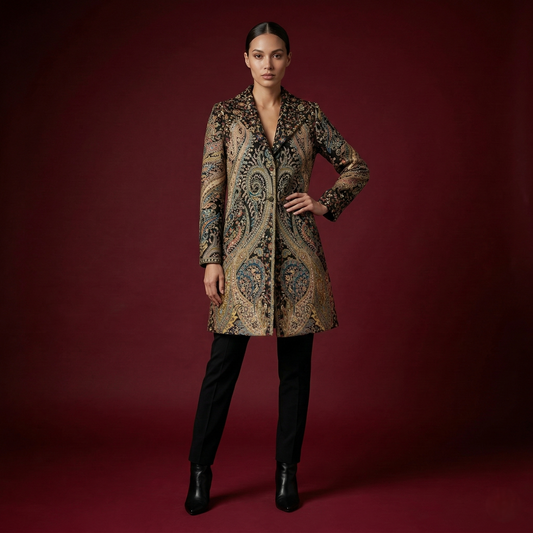 The Sovereign Paisley Tapestry Long Coat