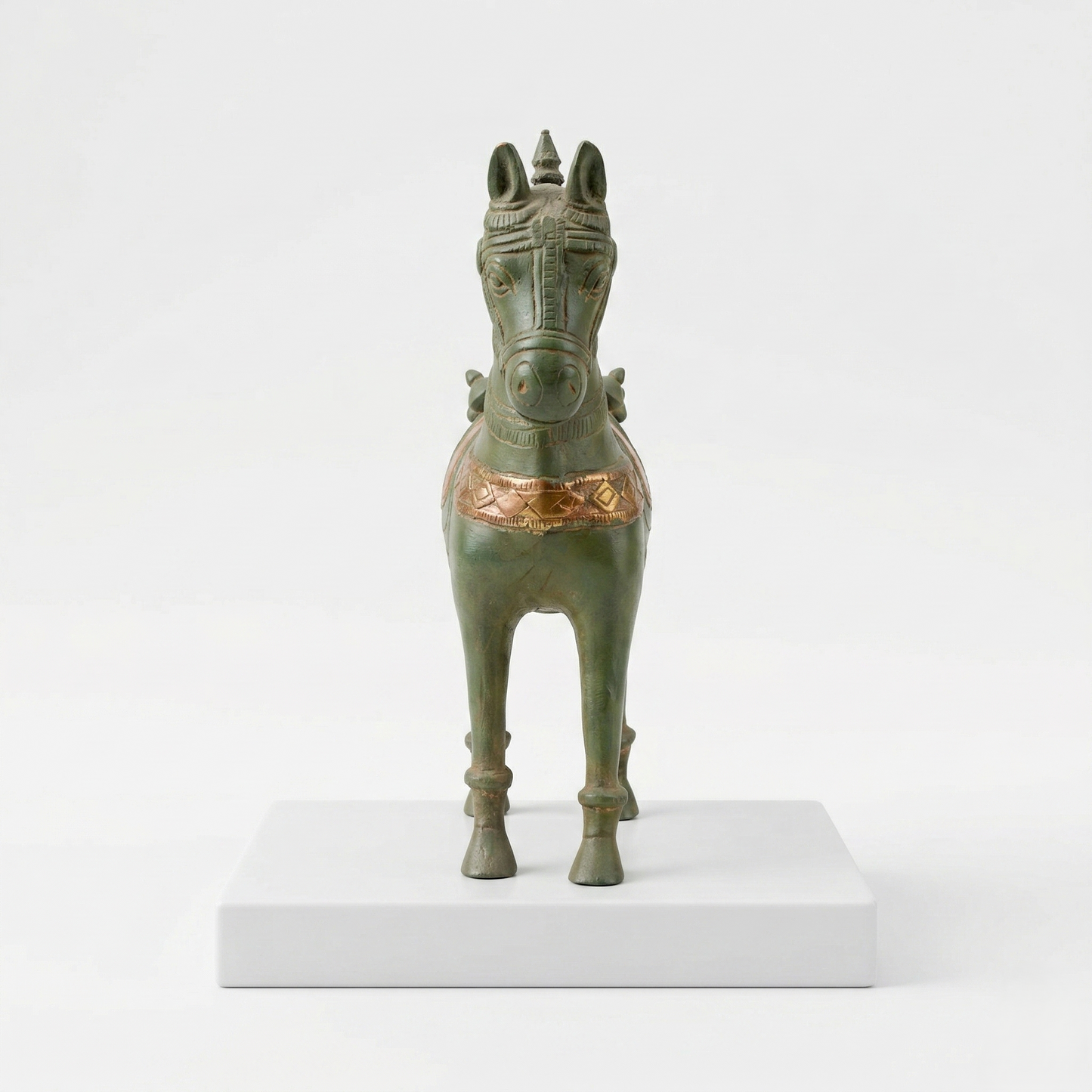 Antique Brass Heritage Indian Horse Figurine