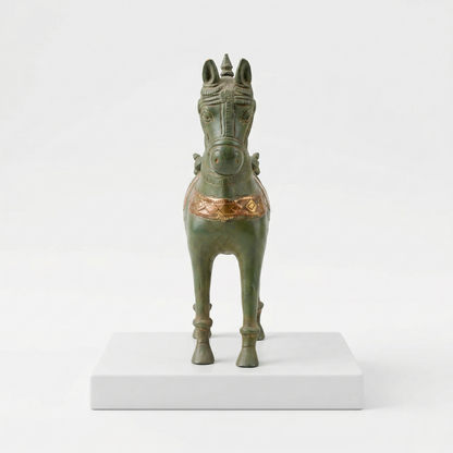 Antique Brass Heritage Indian Horse Figurine
