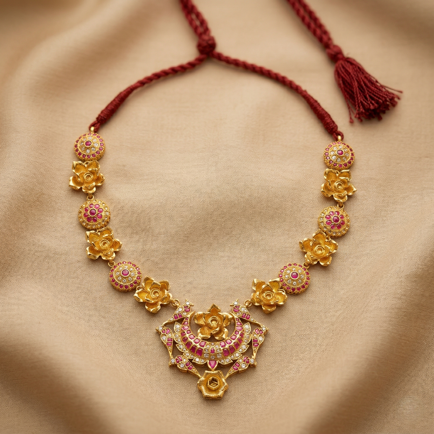 The Royal Chand Suraj Floral Choker