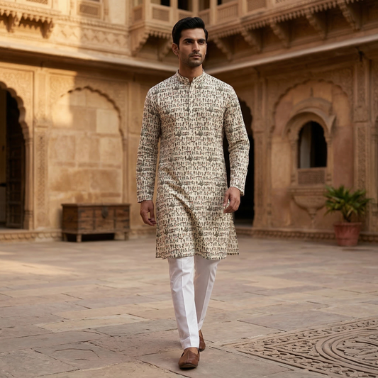 Heritage Hand-Block Printed Artisanal Kurta