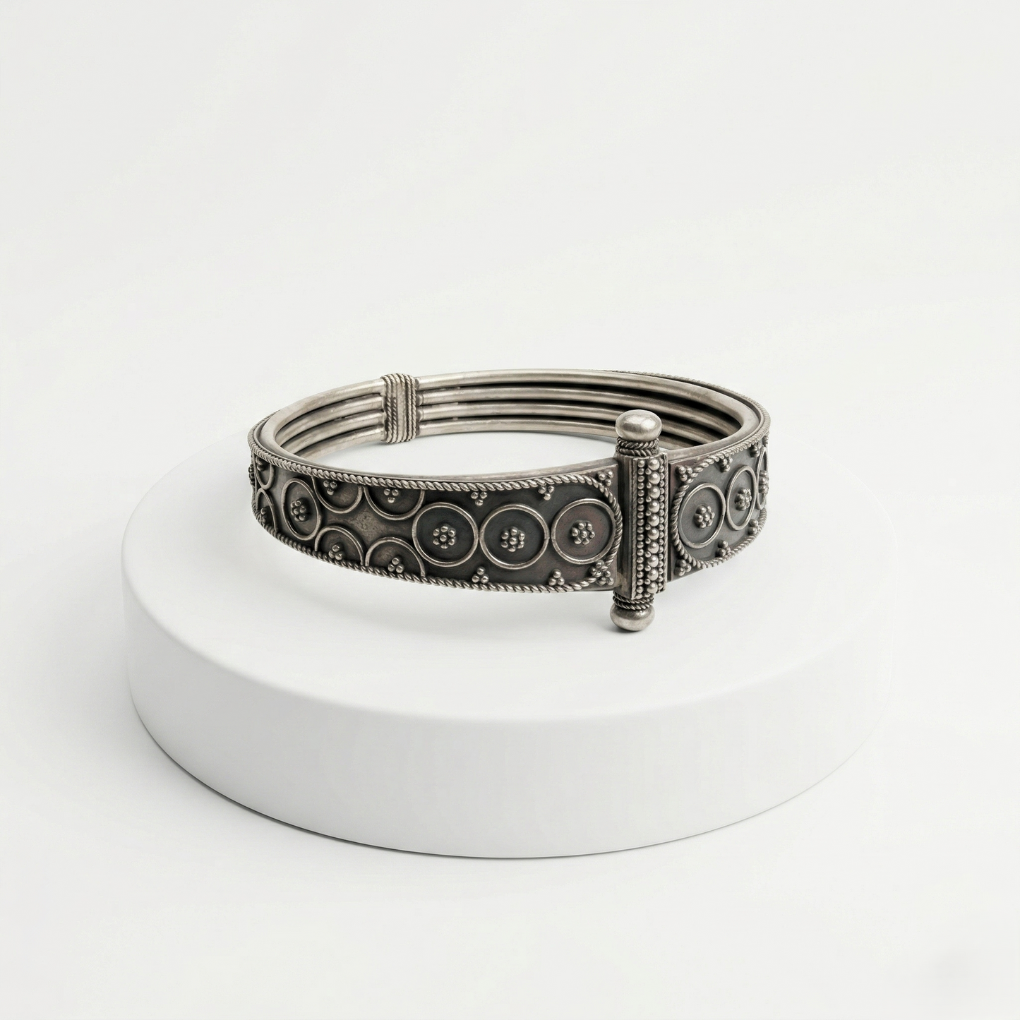 Antique Intricate Filigree 92.5 Silver Kada