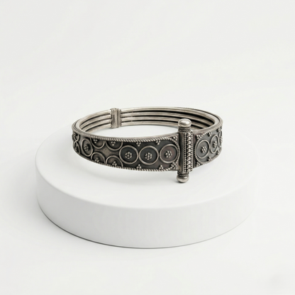 Antique Intricate Filigree 92.5 Silver Kada