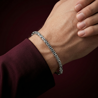 Royal Sterling Floral Link Bracelet