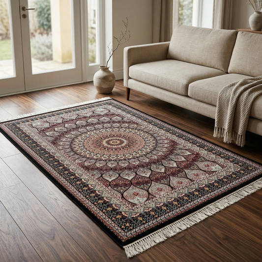 Persian Heritage Hand Knotted Medallion Rug