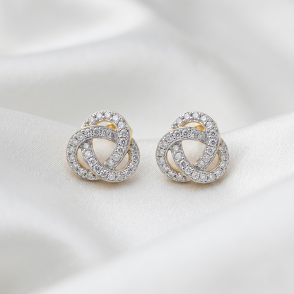 The Eternal Interlocking Silver Stud Earrings