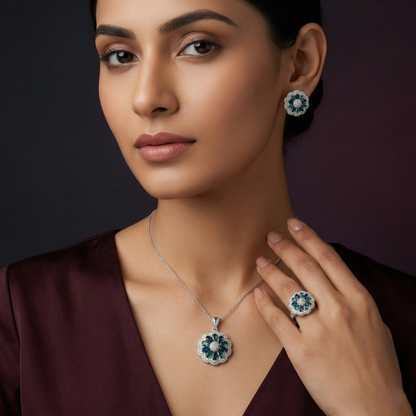 The Sapphire & Emerald Bloom Set