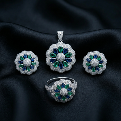 The Sapphire & Emerald Bloom Set