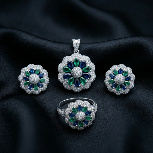 The Sapphire & Emerald Bloom Set