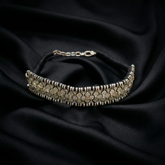 Vintage Radiance 92.5 Silver Filigree Choker