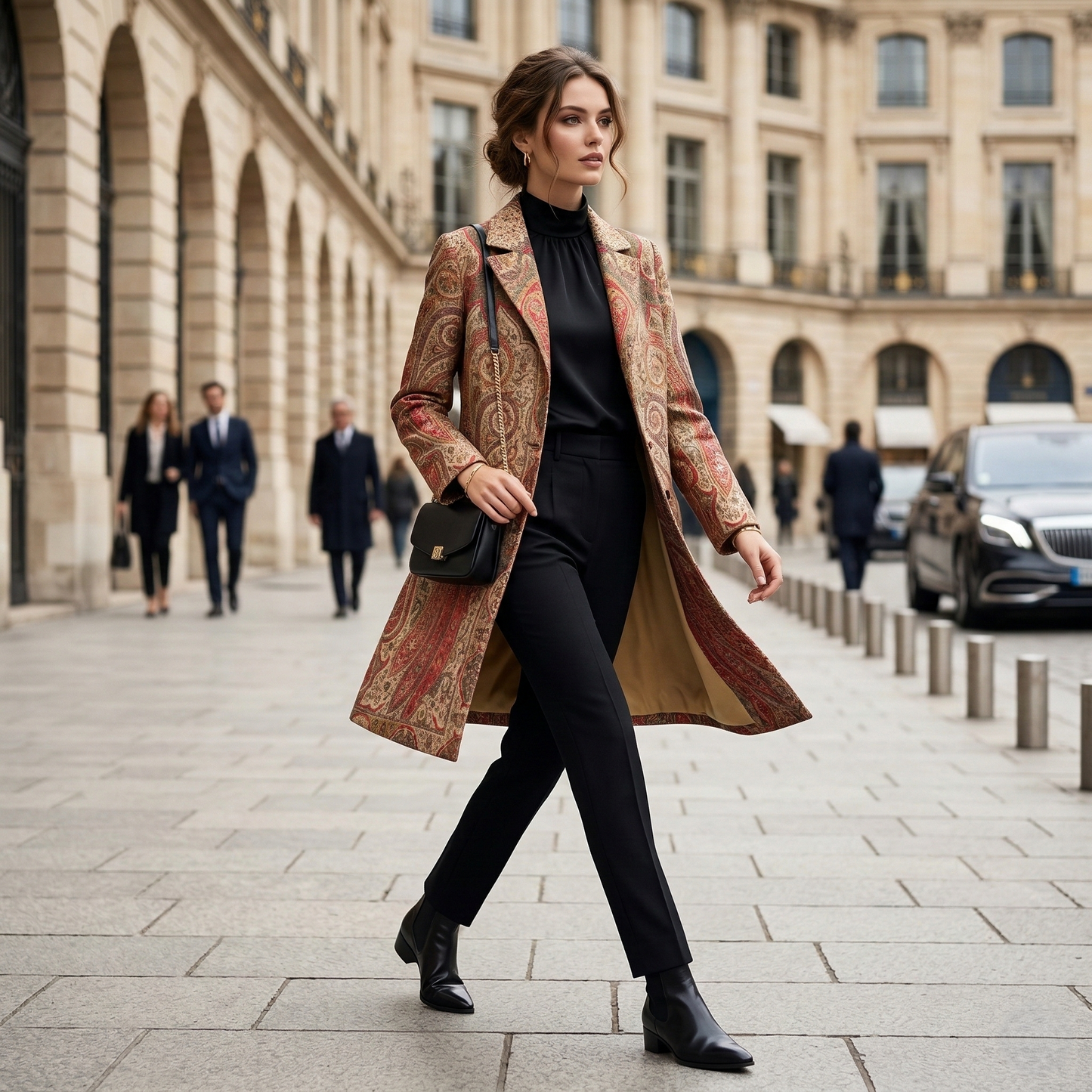 The Heritage Paisley Tailored Wool Coat