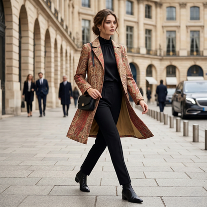 The Heritage Paisley Tailored Wool Coat