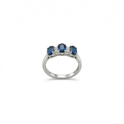 Three-Stone Sapphire Ring