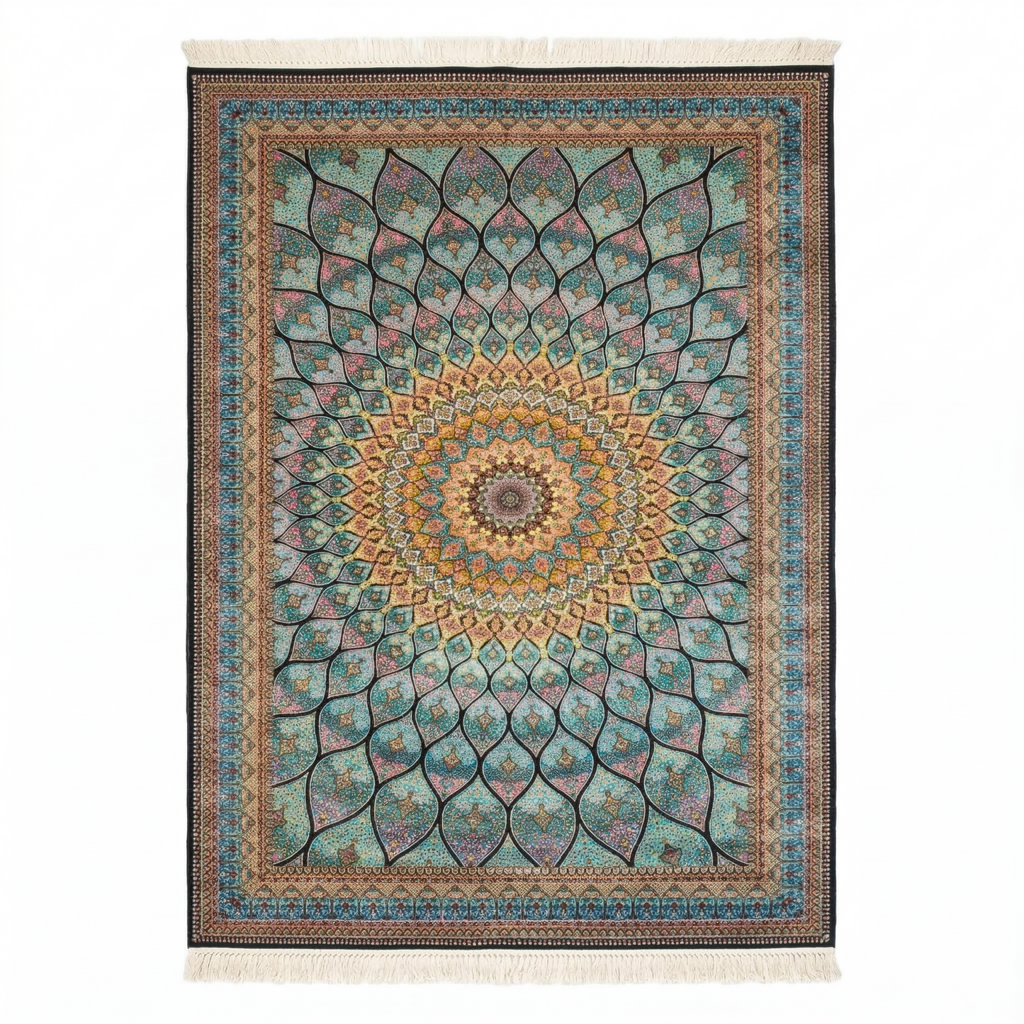 Intricate Mandala Medallion Persian Style Rug