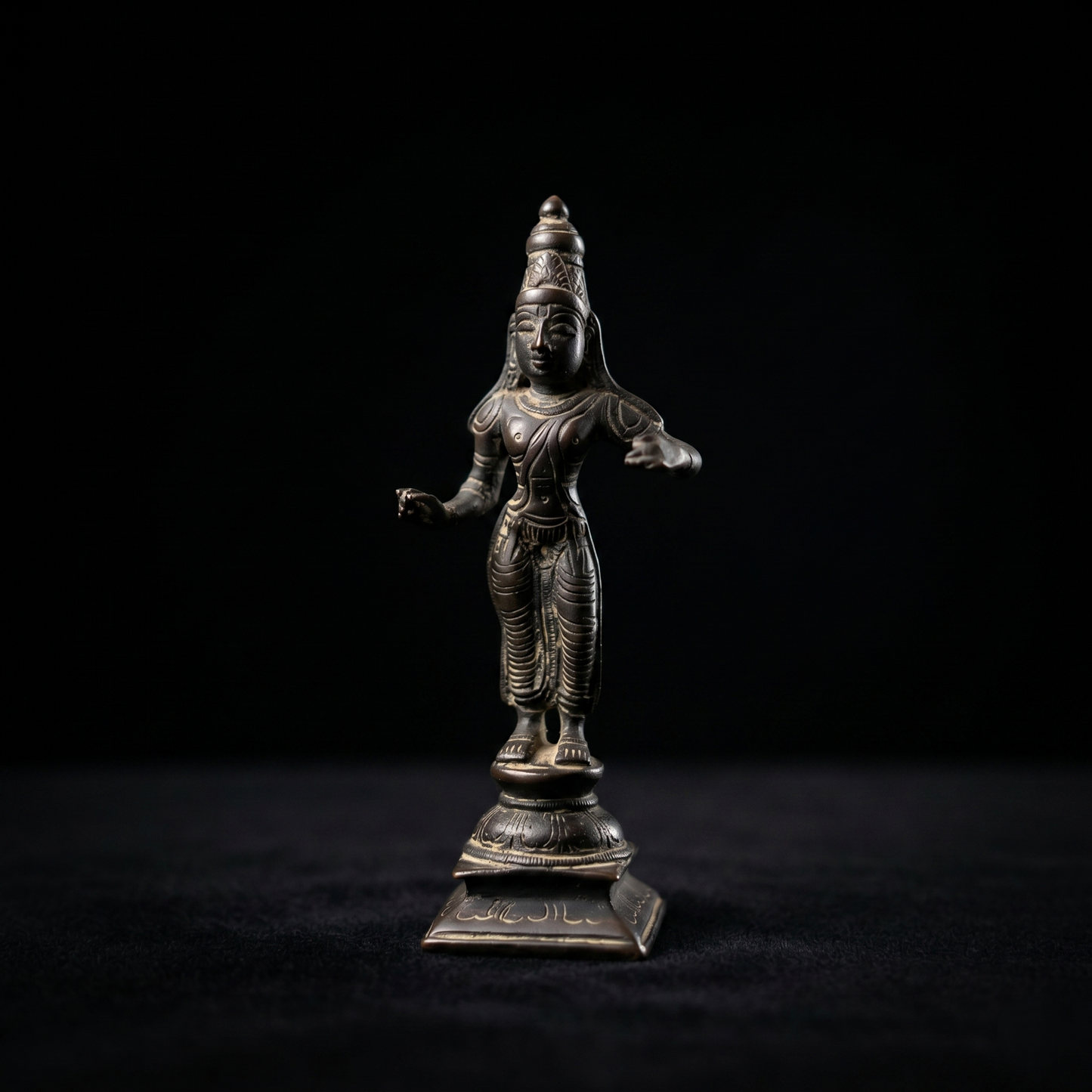 Antique-Finish Brass Heritage Devi Statue