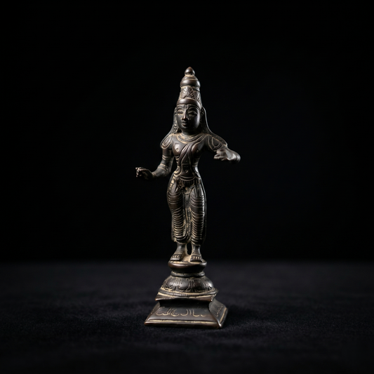 Antique-Finish Brass Heritage Devi Statue