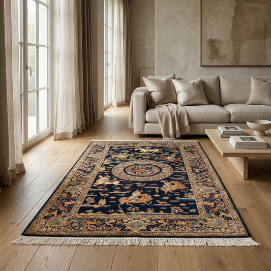 Imperial Heritage Silk-Inlay Persian Rug