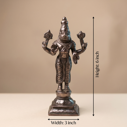 Antique Brass Lord Narasimha Standing Idol