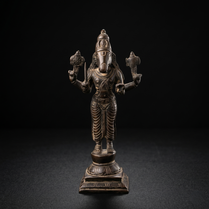Handcrafted Antique Brass Lord Hayagriva Idol
