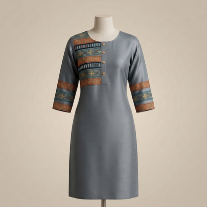 Blue City Heritage Elegant Slate Kurti