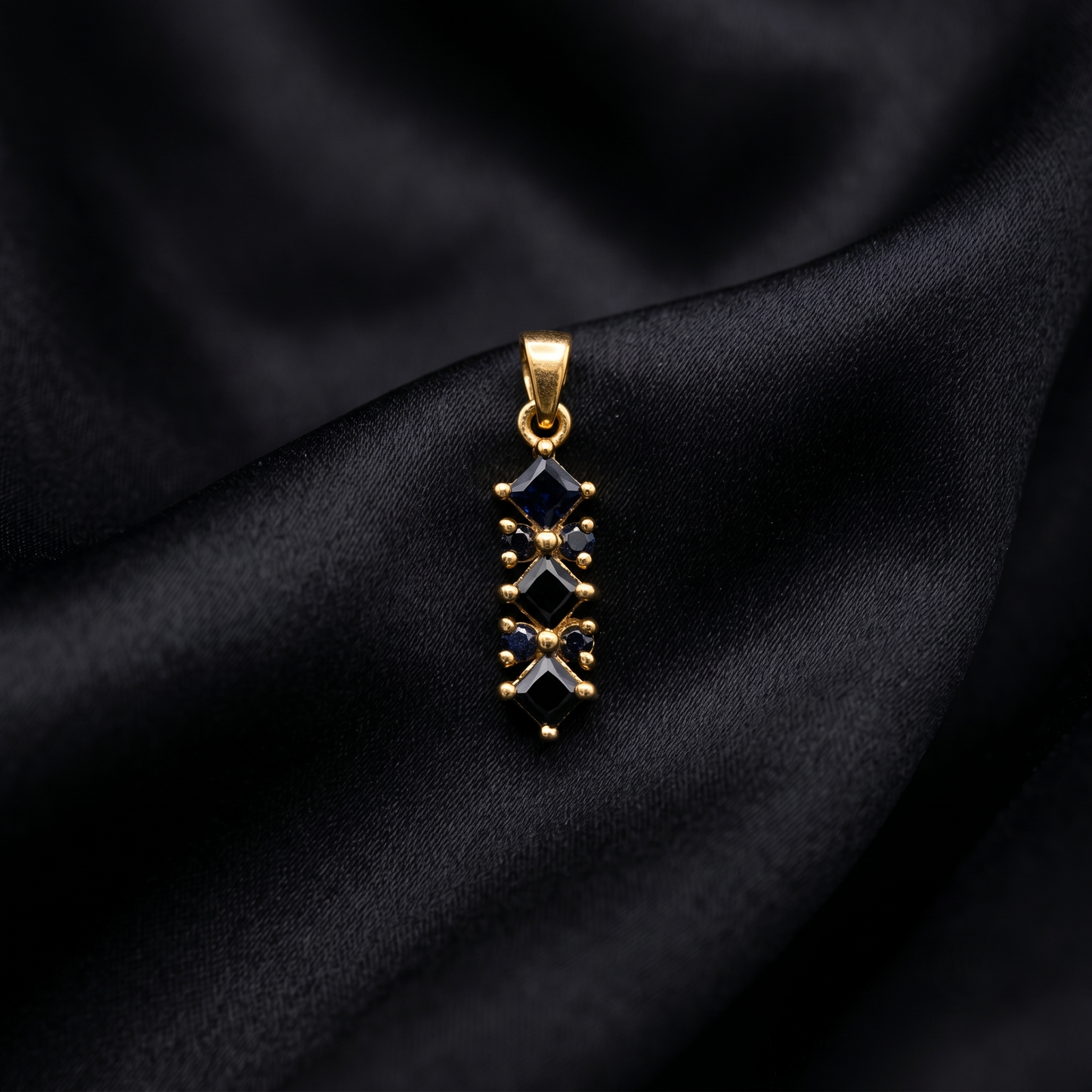 Regal Blue Star Silver Pendant Set
