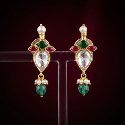 Heritage Gold Plated Silver Floral Drop Earrings