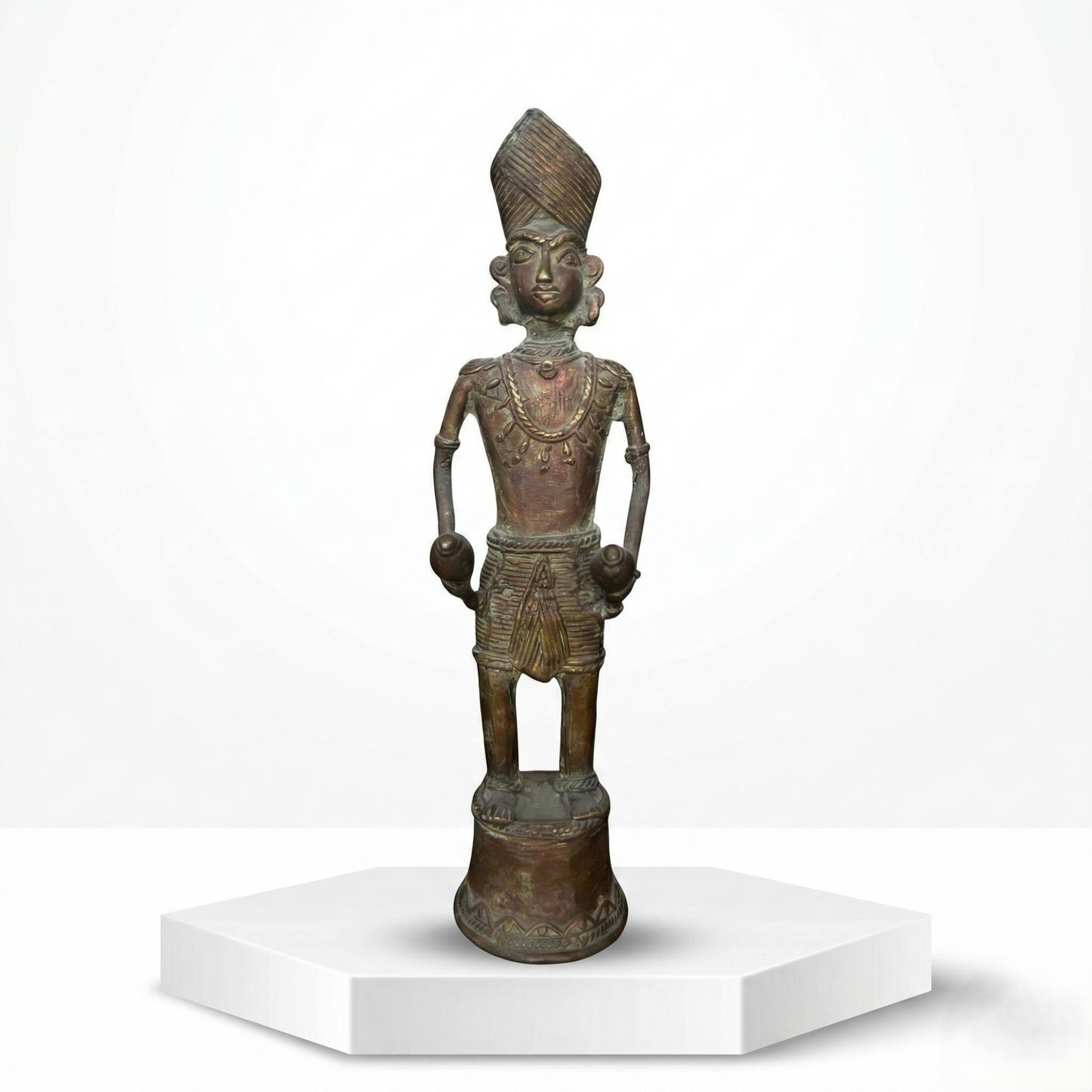 Antique Dhokra Style Brass Tribal Figurine