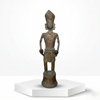 Antique Dhokra Style Brass Tribal Figurine