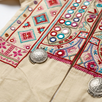 Heritage Mirror-Work Handcrafted Ethnic Jacket