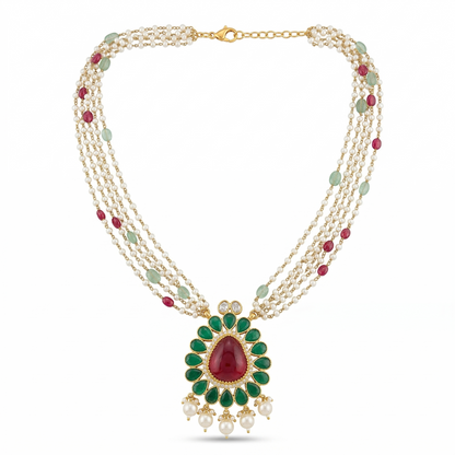 The Royal Emerald and Ruby Mala