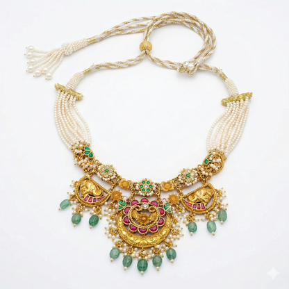 The Heritage Emerald & Pearl Crescent