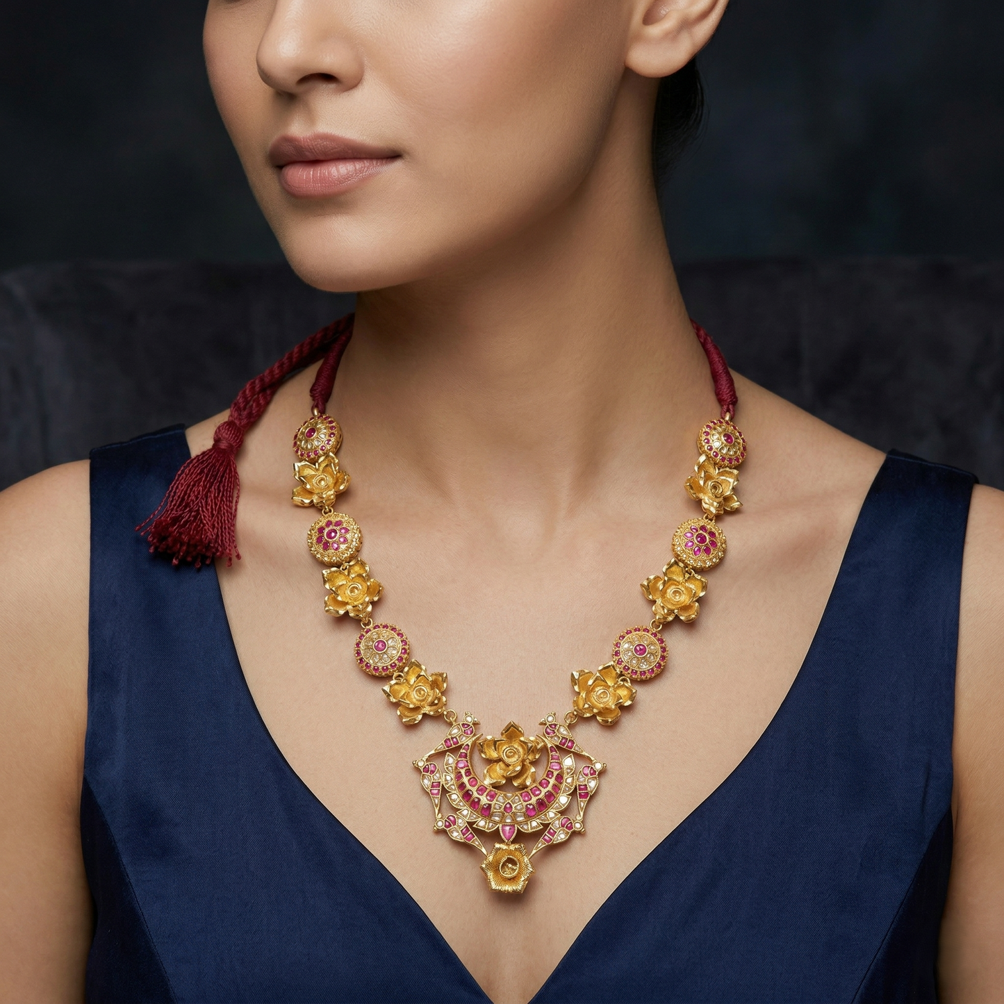 The Royal Chand Suraj Floral Choker