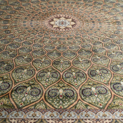 Royal Emerald Hand Tufted Persian Motif Rug