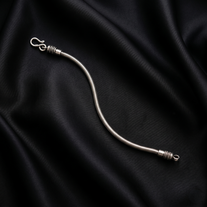 Handcrafted Sterling Silver Snake Bone Bracelet