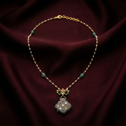 Emerald Radiance 92.5 Silver Artisan Necklace