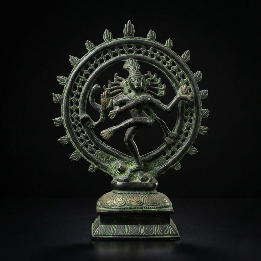 Antique Brass Dancing Shiva Nataraja Statue