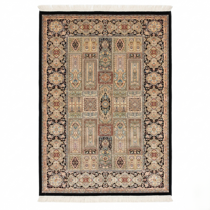 Hand Tufted Persian Motif Silk Rug