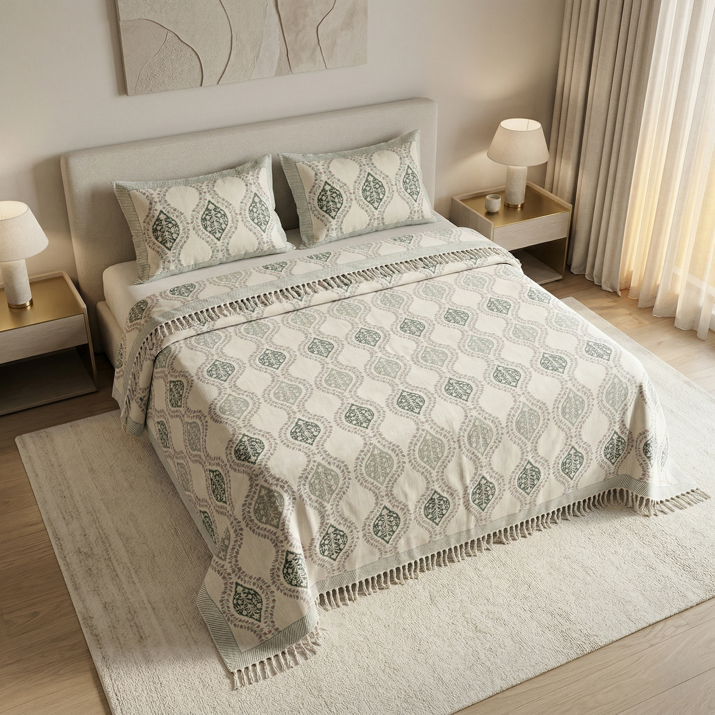 The Marwar Heritage Block-Print Bedcover Set