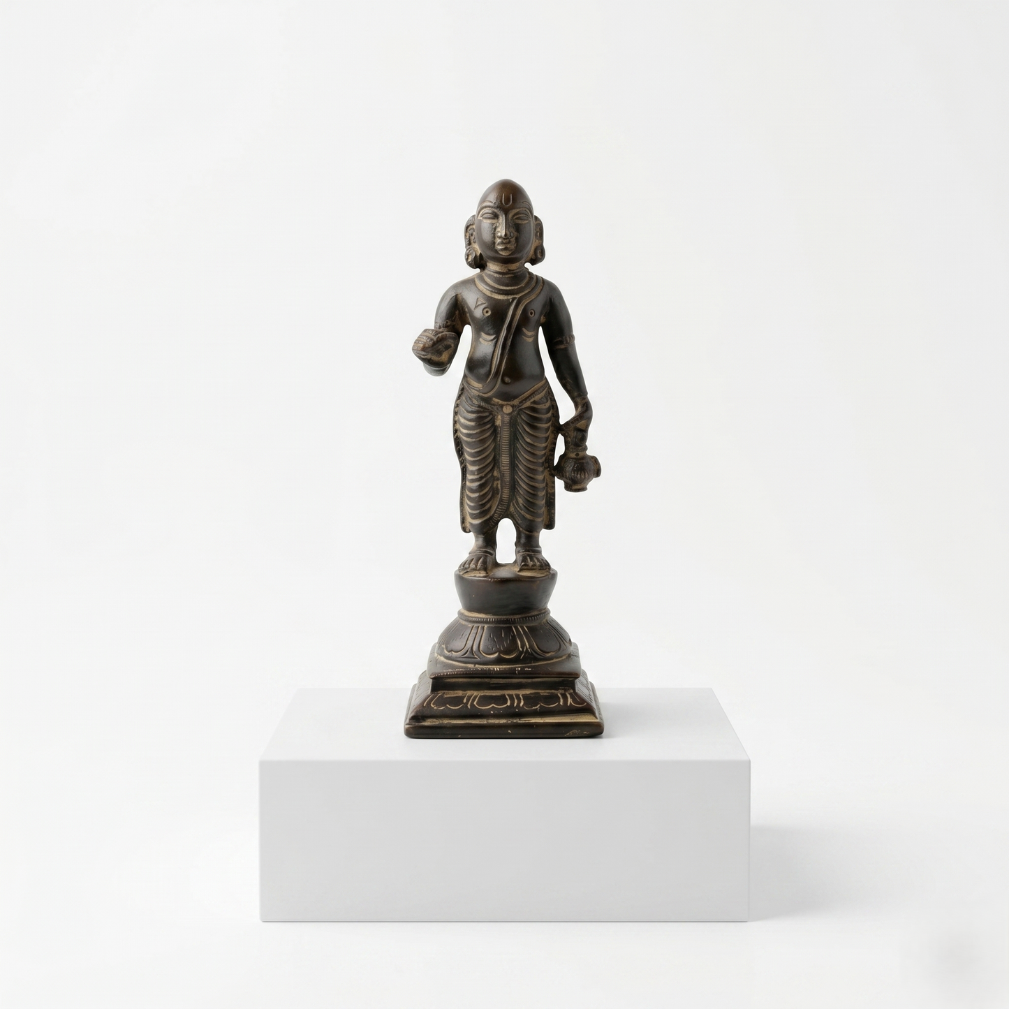 Antique Brass Lord Krishna Standing Idol
