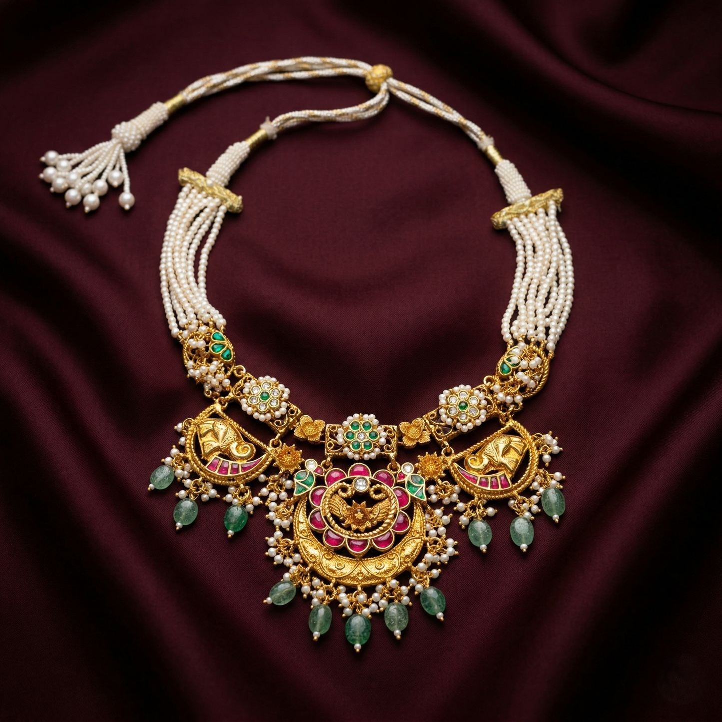 The Heritage Emerald & Pearl Crescent