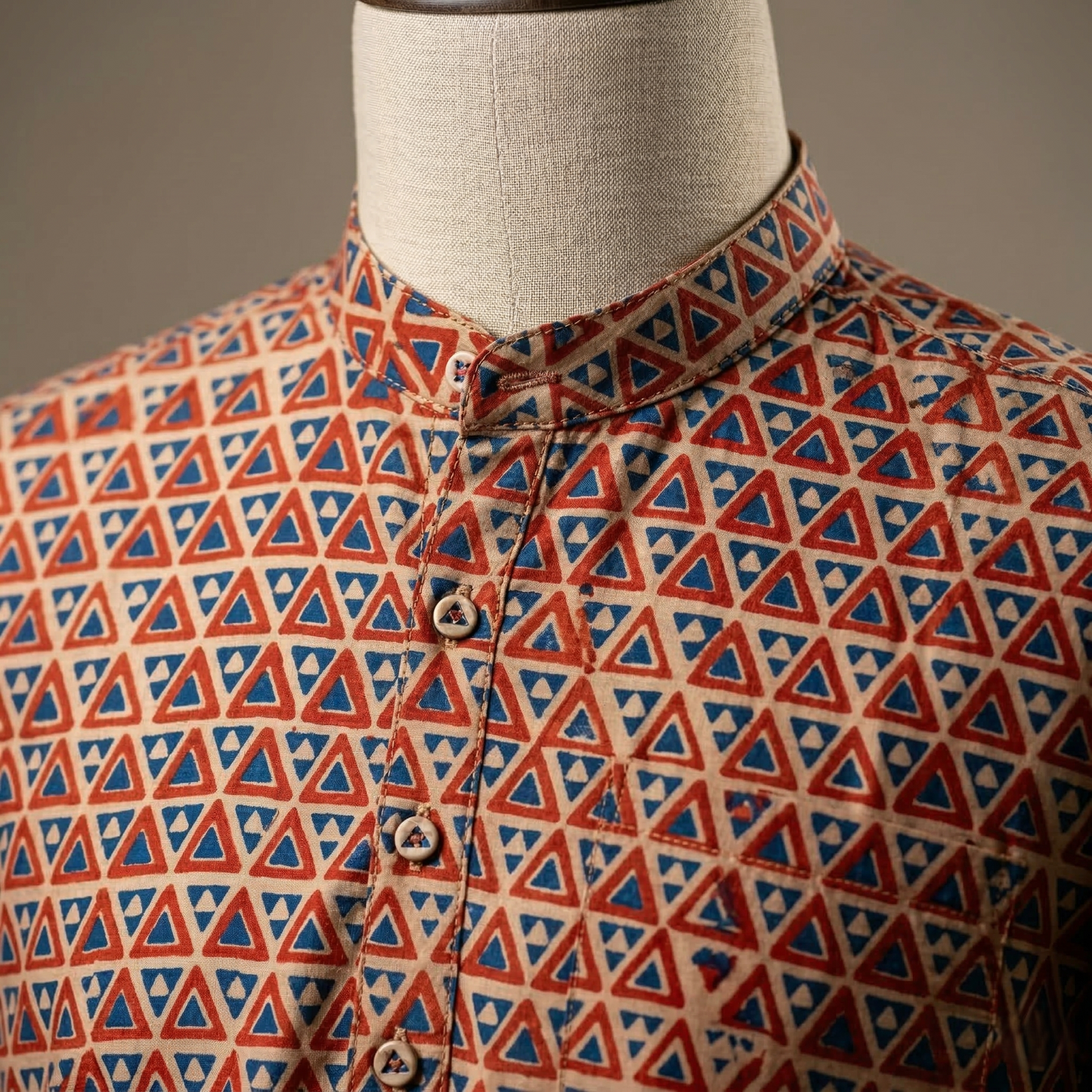 Elegant Ajrakh Print Cotton Long Kurta