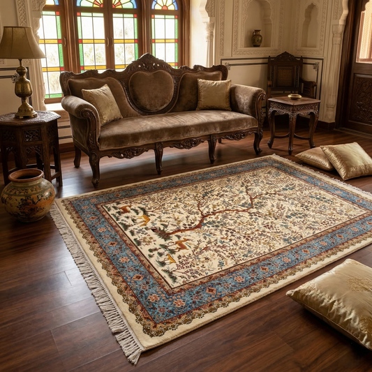 Tree of Life Handwoven Silk Rug