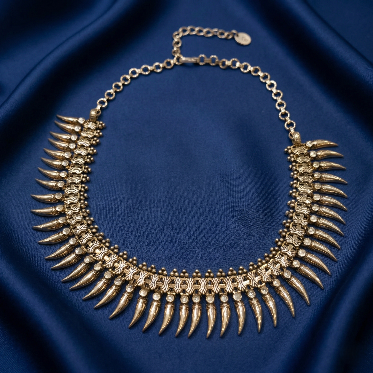 Antique Tribal Claw Silver Choker Set
