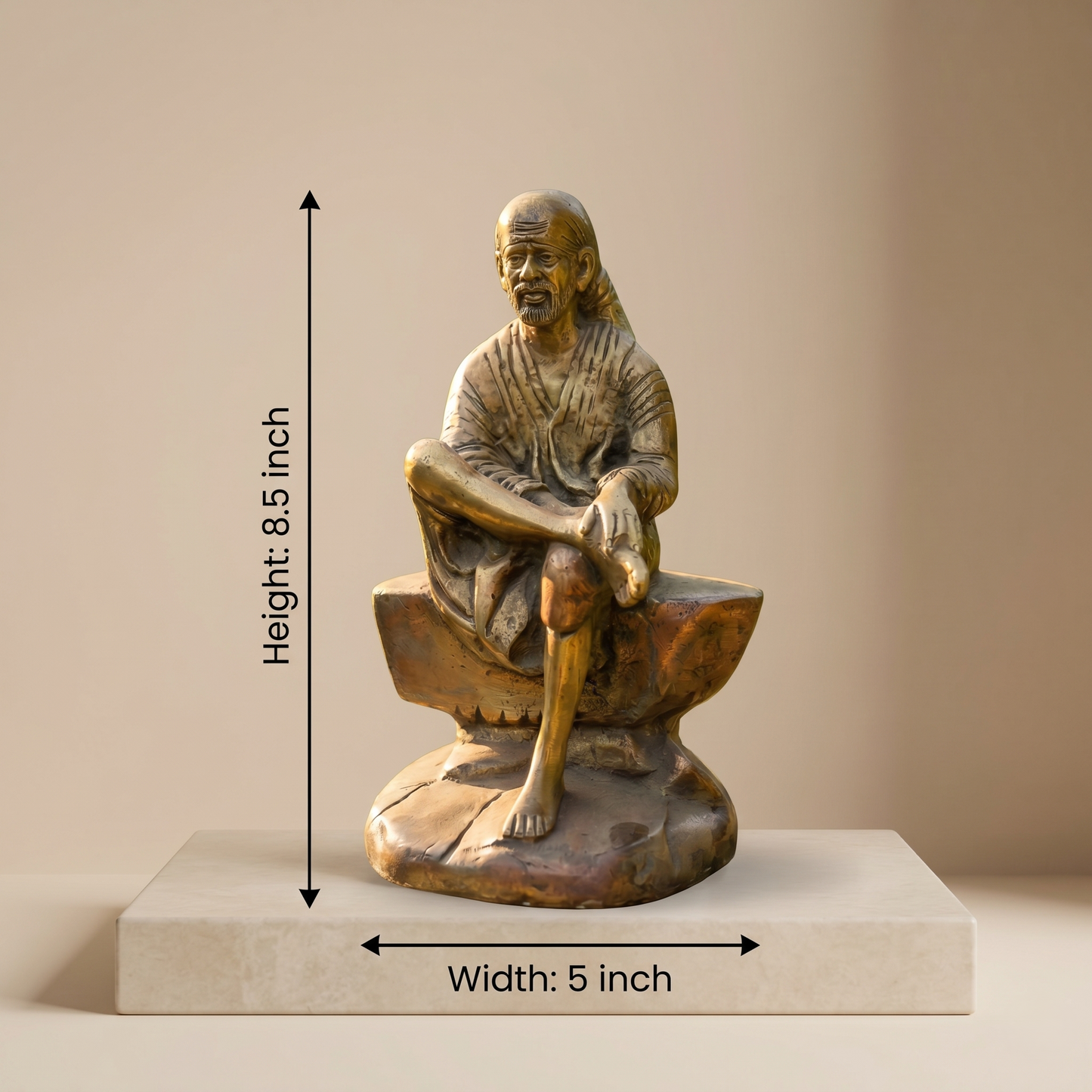 Handcrafted Brass Shirdi Sai Baba Idol