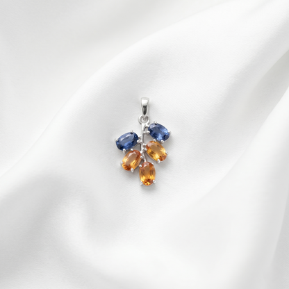 Celestial Branch Silver Gemstone Pendant