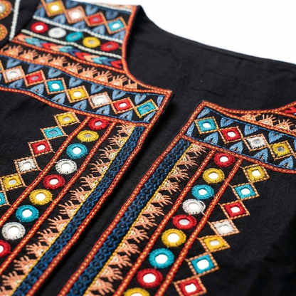 Heritage Fusion Embroidered Artisan Crop Jacket