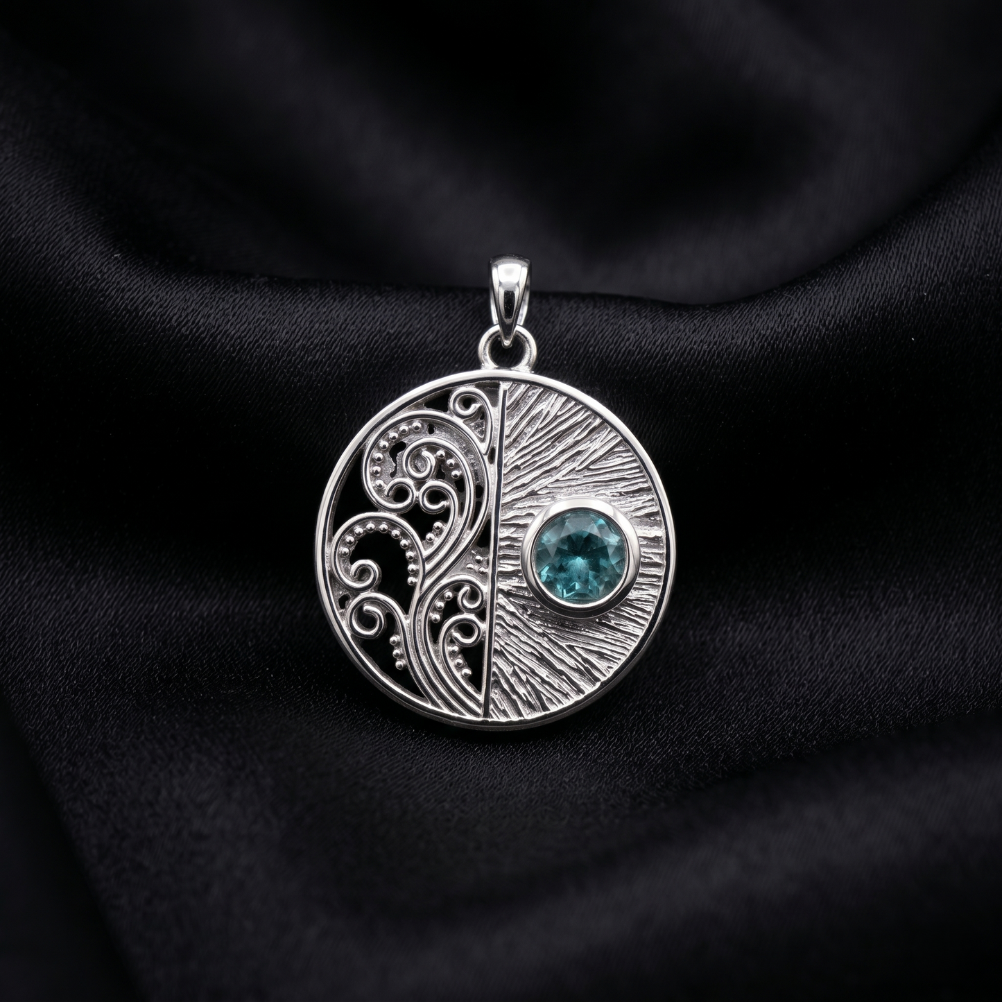The Eternal Balance Silver Gemstone Pendant