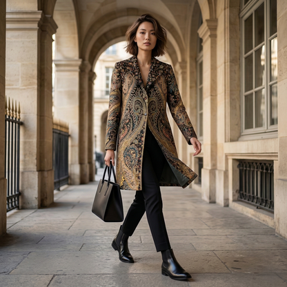 The Sovereign Paisley Tapestry Long Coat