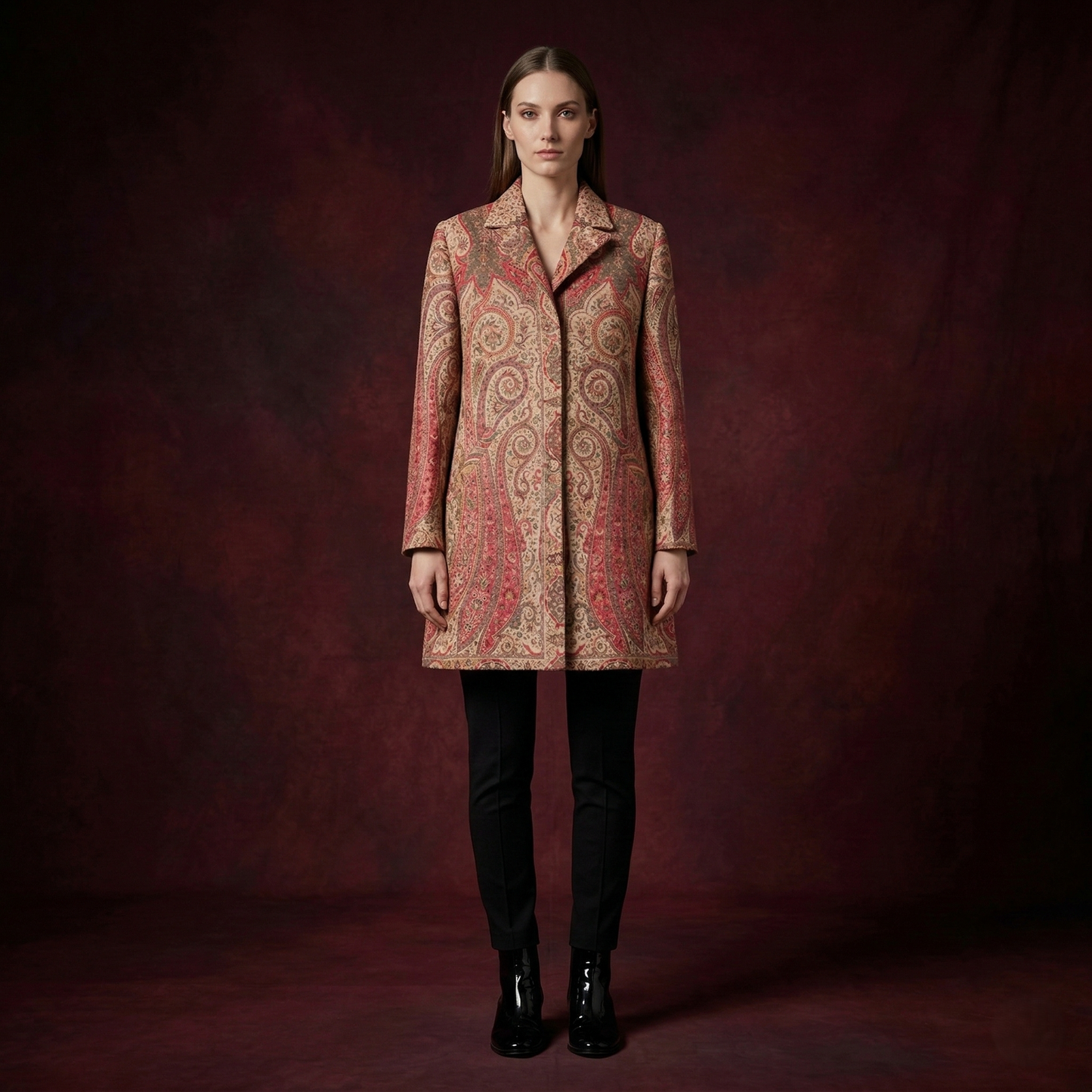 The Heritage Paisley Tailored Wool Coat